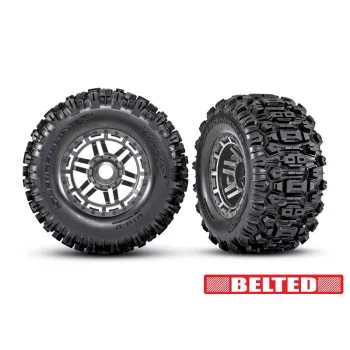   Sledgehammer BELTED gumiabroncsok felniken, fekete-króm 17 mm (2) TRAXXAS Maxx (TSM minősítésű)