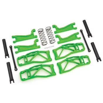   Zöld lengőkar szett összekötőrudakkal, féltengelyekkel, rugókkal TRAXXAS Maxx V2-höz (tengelytáv 352mm)