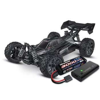   Traxxas jato 4x4 bl-2s brushless fekete RTR np825, 2827X akkuval és 2920 töltővel