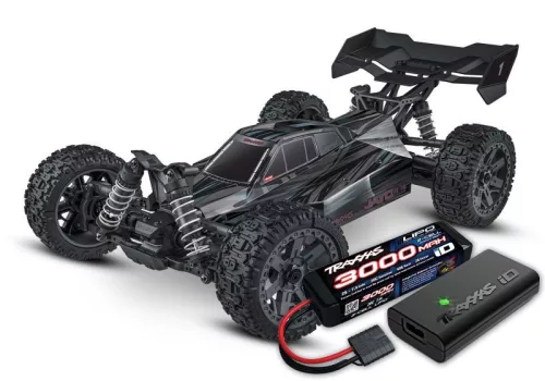 Traxxas jato 4x4 bl-2s brushless fekete RTR np825, 2827X akkuval és 2920 töltővel