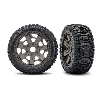   Sledgehammer BELTED gumiabroncsok 3.0 szürke felniken (2) TRAXXAS 1/8 Buggy, Jato 4x4
