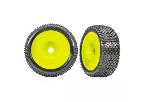 Response Pro gumiabroncsok tárcsafelnin, sárga (2) TRAXXAS 1/8 Buggy, Jato 4x4-hez