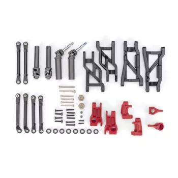   Kardántengelyek és felfüggesztés készlet HD piros TRAXXAS 2WD Slash, Raptor