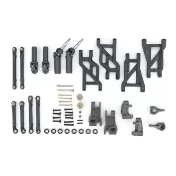   Kardántengelyek és felfüggesztés szett HD szürke TRAXXAS 2WD Bandit, Drag Slash