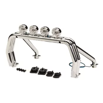   Króm bukócső LED lámpával TRX9212 karosszériához TRAXXAS TRX-4 K10, F150