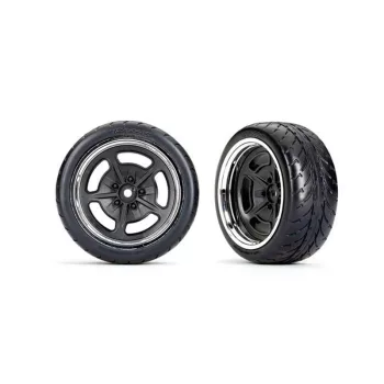   Response 2.1 gumiabroncsok fekete/króm felniken hátul (2 db) TRAXXAS 4-Tec 3.0 (extra széles)