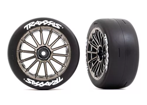 Response 2.0 gumiabroncsok fekete króm felniken hátul (2 db) TRAXXAS 4-Tec 3.0 (VXL besorolású)