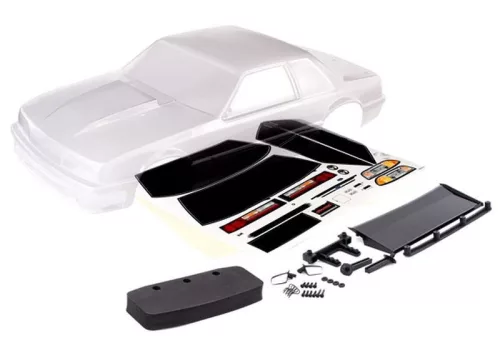 Karosszéria Ford Mustang Fox átlátszó kiegészítésekkel