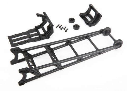 Wheelie bar schwarz montiert mit Halter