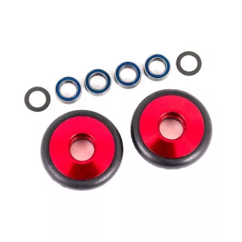Teljes kerék Wheelie bar 6061-T6 Alumínium piros (2)