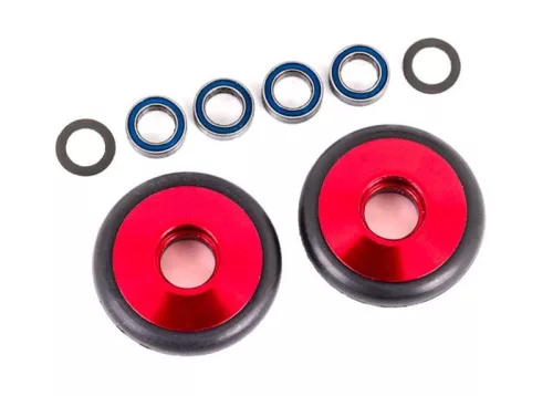Teljes kerék Wheelie bar 6061-T6 Alumínium piros (2)