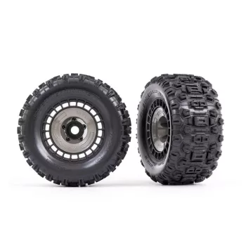   Sledgehammer gumiabroncsok 3,8-as felnin szürke (2) TRAXXAS Sledge (dísztárcsával)