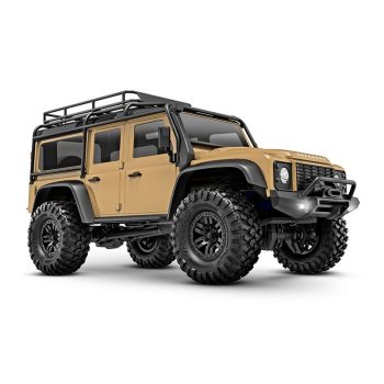   TRAXXAS TRX-4M LR Defender 4x4 világosbarna 1/18 Crawler RTR, kefés motorral, akkumulátorral és USB töltővel