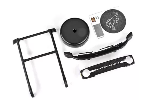 Tetőcsomagtartó, gumiborítás, idom, hűtőrács TRX9711 TRAXXAS TRX-4M Bronco-hoz