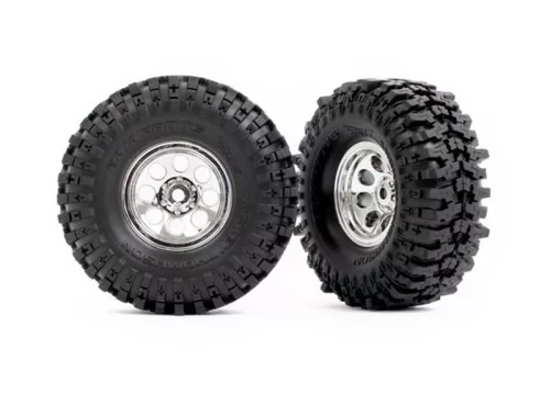 Mickey Thompson Baja Pro Xs 2.4x1.0 Krómozott gumiabroncs/felni (2) TRAXXAS TRX-4M High Trail