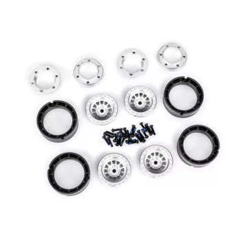   6061-T6 ezüst eloxált alumínium felnik apró alkatrészekkel (4) TRAXXAS TRX-4M