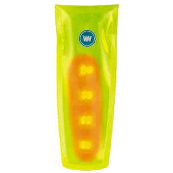   Fényvisszaverő WOWOW MULTILIGHT KIDS, FLUO SÁRGA 3M-es fényvisszaverő anyagból (tépőzáras)4 piros leddel (13434)